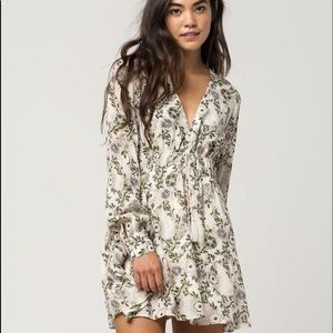 Free People Stealing Fire Long Sleeve Dress Sz L